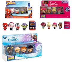 DISNEY FROZEN - Barbie - Spiderman Radiergummi 3D Puzzle Set